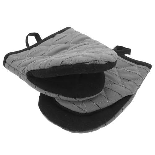 Xmas Oven Mitts Set 1 Set Fabric Heat Insulated Gloves