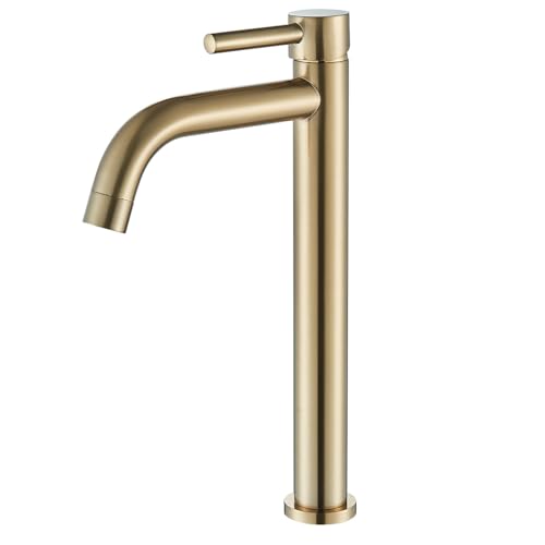 Suguword Gold Bad Wasserhahn Waschtischarmatur Badarmatur hoch Waschbecken...