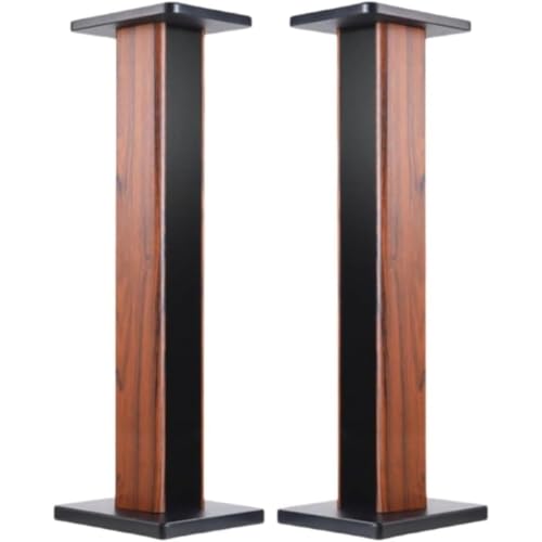 スピーカースタンド スピーカーベース オーディオサポートラック EnergyDeer 無垢材サラウンドスタンド 2個セット 防振 滑り止め 砂粒充填可能 (90cm,A)