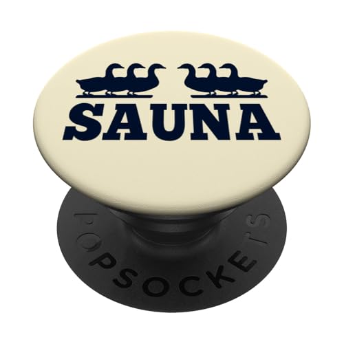 Divertido SPA Térmico Sauna Ganso PopSockets PopGrip Adhesivo