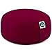 Present Mind Cojines Redondos de Yoga (16 cm) – Borgoña – Zafu de Yoga – Cojín de Suelo Alto para Yoga y Meditación – Yoga Accesorios Hechos en la UE – Funda Lavable – 100% Natural