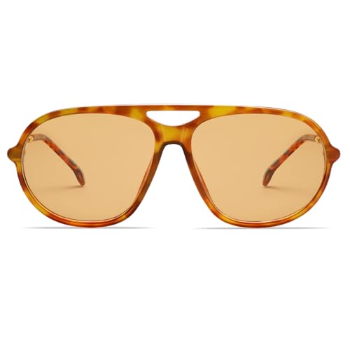 VANLINKER Trendy Polarized Aviator Sunglasses for Women Men Retro 70s Metal Frame Aviators VL9824