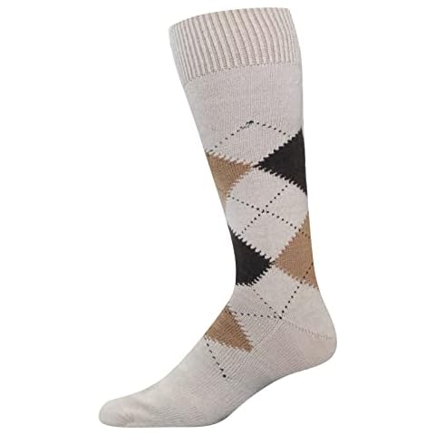 TINKUY PERU Argyle Socks, Mid-Length Baby Alpaca Wool Dress Socks for Men and Women, Size 3-14.5 (LARGE, CAMEL) Cover