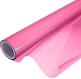 VViViD® Pink Gloss Vinyl Headlight Foglight Transparent Wet Tint Wrap Self-Adhesive 12 Inches x 24 Inches 2-Roll Pack