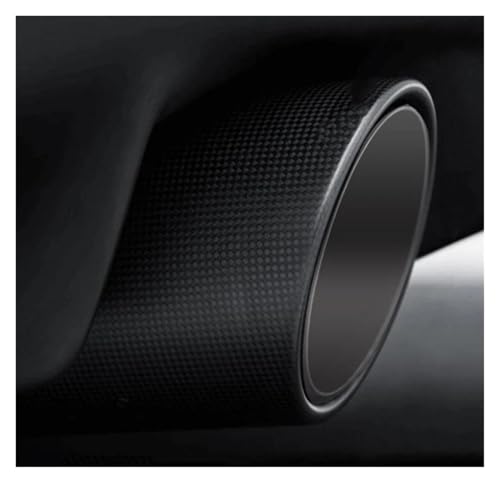Tuyau d'échappement en fibre de carbone vernie entrée 51mm et sortie 76mm