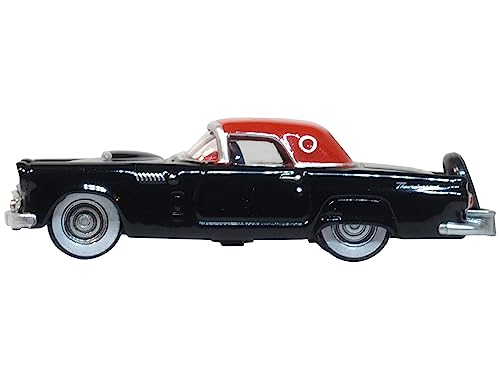 Modelo a escala 1:87 Ford Thunderbird Negro 1956 miniatura 2