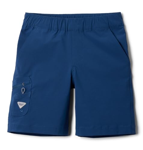 Pantalones cortos Columbia PFG Terminal Tackle II para niños en color gris oscuro talla XS