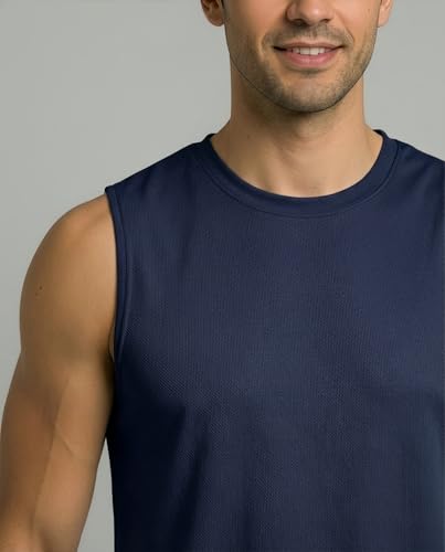 Image of Real Essentials: Men's Dry Fit Tank Tops Sleeveless Workout Shirts Moisture-Wicking Muscle Tank Gym Running (Big & Tall)