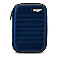 Champify® Darttasche blau mit Haltesystem | kein Verrutschen der Dartpfeile | Hard-Case zum Schutz für 6 Steeldarts oder Softdarts & vielen Taschen für Dart Flights & weiteres Darts Zubehör