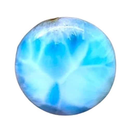 Larimar naturel en cabochon rond à offrir pour créer un bijou personnalisé unique