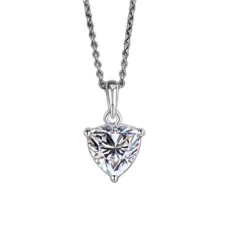Pendentif moissanite 1 carat et collier argent 925 rhodié, le cadeau parfait pour elle