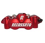 Pinza freno destra radiale Accossato Forgiata Monoblocco Interasse 108 mm Con Pistoni in Alluminio