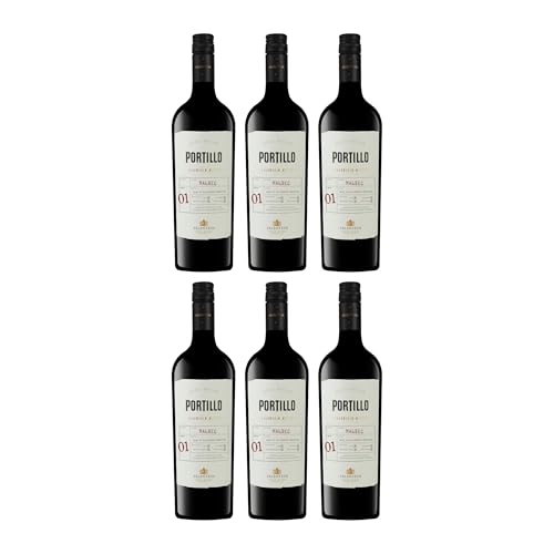 Portillo Bodegas Salentein Malbec Rotwein Rot Trocken VEGAN Argentinien inkl. FeinWert E-Book (6 x 0.75 l)
