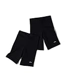 Jockey SG03 Girl's Super Combed Cotton Elastane Stretch Shorties with Ultrasoft Waistband_Black_9-10 Yrs