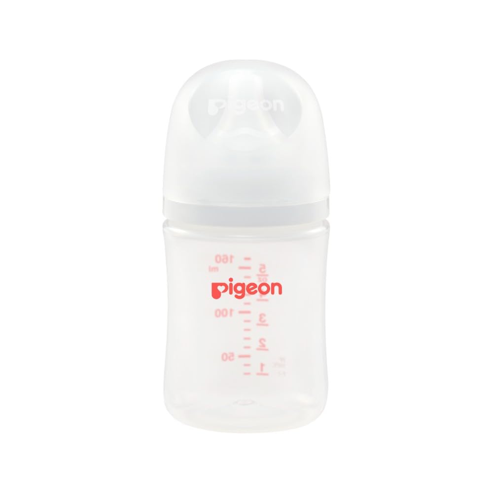 PIGEON SofTouch | Biberón Recién Nacido 0+ Meses | Simula Lactancia Materna | Tecnología Japonesa | Reduce Cólicos | Tetina SS | 160 ml | Color Blanco.