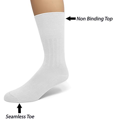 Classic Women's Diabetic Non-Binding Cotton Dress Socks 3-Pack3