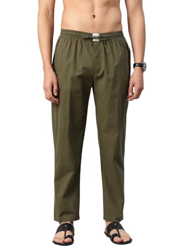 Image of Majestic Man Men Mid Rise Comfort Fit Solid Pure Cotton Casual Style Lounge Pants