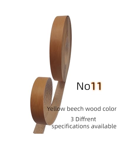 Image of HGKJHFmelamine Edging Tape. 13 /16in*50ft,pre Coated with hot melt Adhesive Flexible Veneer Edge Edging, Used for Cabinet and Furniture Maintenance (No11-Yellow Beech Wood Color, 13 /16in*50ft)
