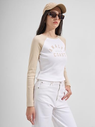 Image of Tokyo Talkies Women Pure Cotton Tops for Woman|Regular Fit Slim fit Crop Tops for Women Western|Top Tshirt for Women Stylish Western|Suitable for Casual and Workwear