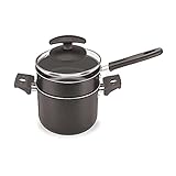 Alumínio Fortaleza 610012 Cuscuzeiro/Caldeirão 12 C/Tpa Vidro, Preto