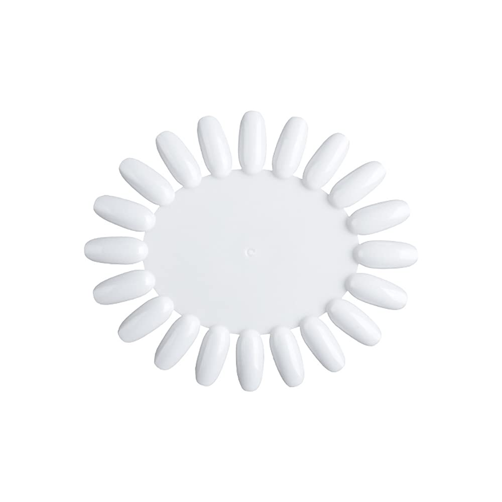 ANCLLO 10Pcs Natural Nail Polish Color Cards Nail Color Tips Wheel Nail Polish Sample Tester Wheel for Home Salon