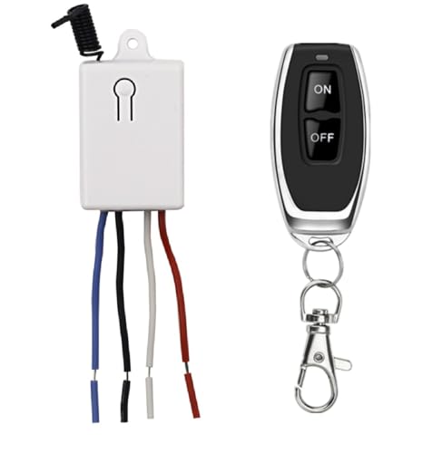 QIACHIP Interruptor de Control Remoto Inalámbrico 220V,Interruptor de Luz y Mini Kit Receptor, AC 230V mando a distancia 433Mhz Receptor Radio Controlador para lámparas, ventiladores on, off