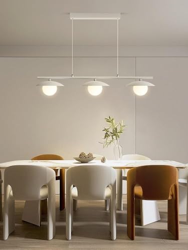 Suspension LED linéaire scandinave YangRy blanche pour îlot de cuisine - 2