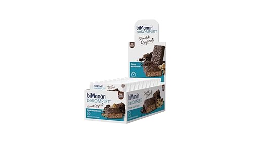 BIMANÁN Bekomplett Barritas Chocolate Crujiente Ricas En Proteínas Y Fibra, Con 2 Vitaminas Y 4 Minerales, Sin Gluten - Expositor 24 Es
