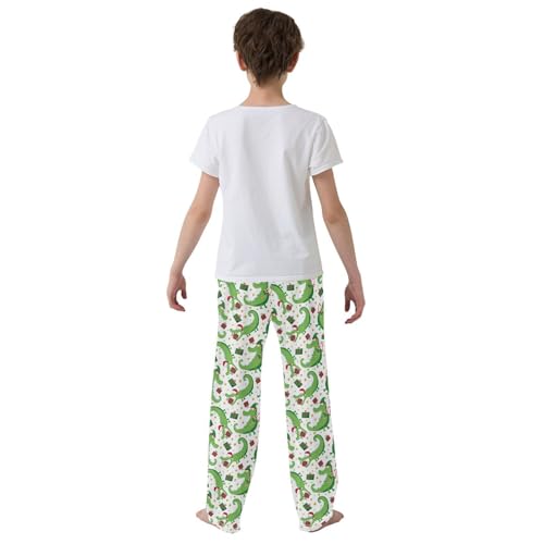 ZZKKO Chritmas Alligator Crocodile Boys Pants for Kids Jogger Pants with Pockets S-XL3
