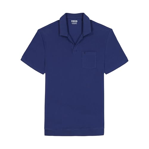 Camiseta polo texturizada para hombre Izod Saltwater, manga corta miniatura 4