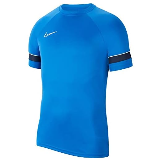 Nike T-shirt d'entraînement Academy 21, Homme, T-shirt, CW6101-463, Bleu roi/blanc/obsidienne/blanc, m