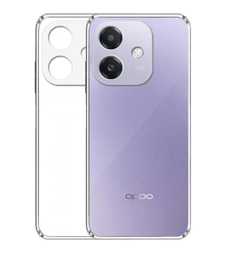 Image of COVERBLACK Soft Rubber Silicon Clear Back Cover Compatible Model for Oppo A3 5G - Transparent