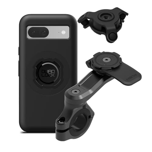 Image of Quad Lock Motorcycle Handlebar Mount PRO Kit with Vibration Dampener and MAG Phone Case for Google Pixel 8a