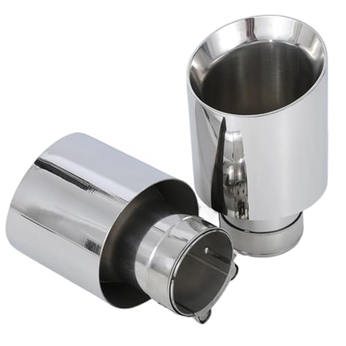 Embout d'échappement universel anti-corrosion en acier inoxydable argenté pour rénovation auto