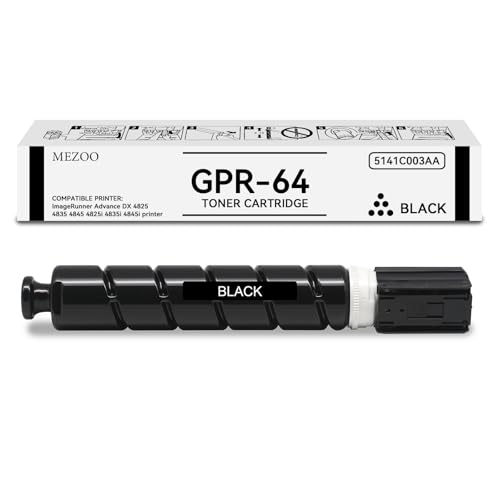 Image of MEZOO GPR-64 GPR64 Black Toner Cartridge High Yield Replacement for Canon GPR64 5141C003AA Toner Cartridge Compatible for Canon ImageRunner Advance DX 4825 4835 4845 4825i 4835i 4845i Printer(1 Pack)