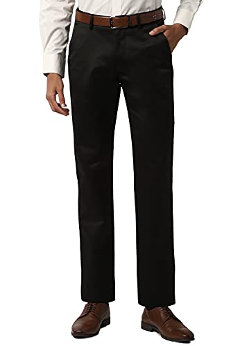 Image of Peter England Men's Formal Trousers (8907495253534 PTF1041601269 36W x 36L DarkGreenWithGreen)