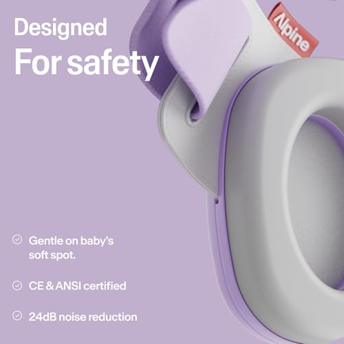 Alpine Muffy Baby Hearing Protectors for Babies and Toddlers 12-36 Months - Noise Protection - Improves Sleep On The Go - Comfortable Fit