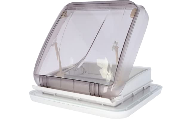 BERGER | Claraboya Caravana 40x40 con Oscurecedor y Mosquitera Ajustable - Claraboya Techo Transparente de 40 x 40 cm con Persiana de Oscurecimiento y Mosquitera para Caravana