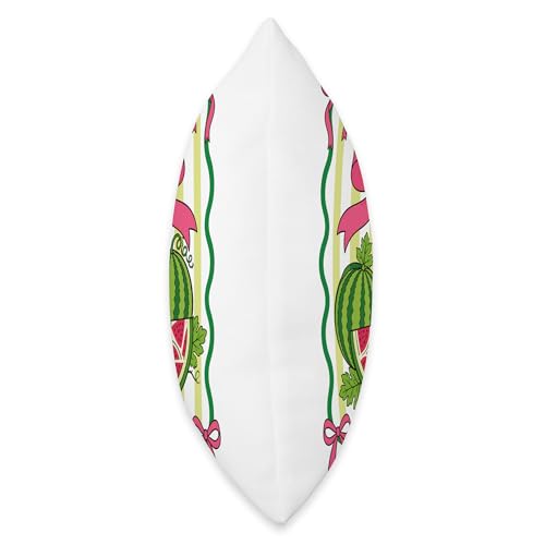 Summer Coquette Bow Watermelon Summer Vacation Women Girls Throw Pillow