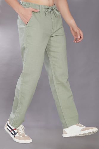 Image of DIVISIVE Men's Relaxed Fit Cotton Linen Blend Trousers