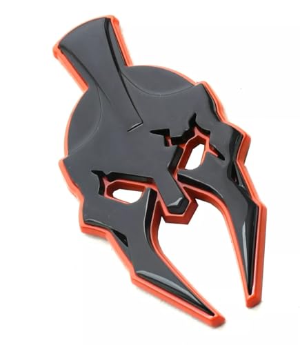 Image of 2Pcs Custom Gladiator Emblems Car Badge Left Right Side Sticker Compatible with Jeep Wrangler JL JK Gladiator Universal Car Vehicle, Truck, Motorcycle (Black Orange Line)