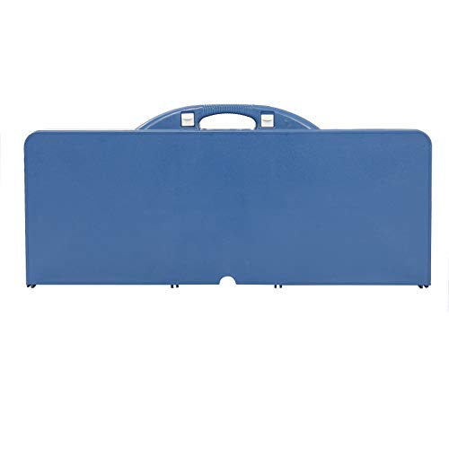 Camping Picnic Table Set With 4 Seats, Picnic Portable Folding Table With Umbrella Hole Folding Lightweight Suitcase Card Table-220 Lbs Support Aluminum Frame For Barbecue,Travel,Outing,Gathering,Blue #TOP3