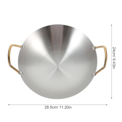 Wok de acero inoxidable STOBAZA con doble mango y fondo redondo miniatura 6