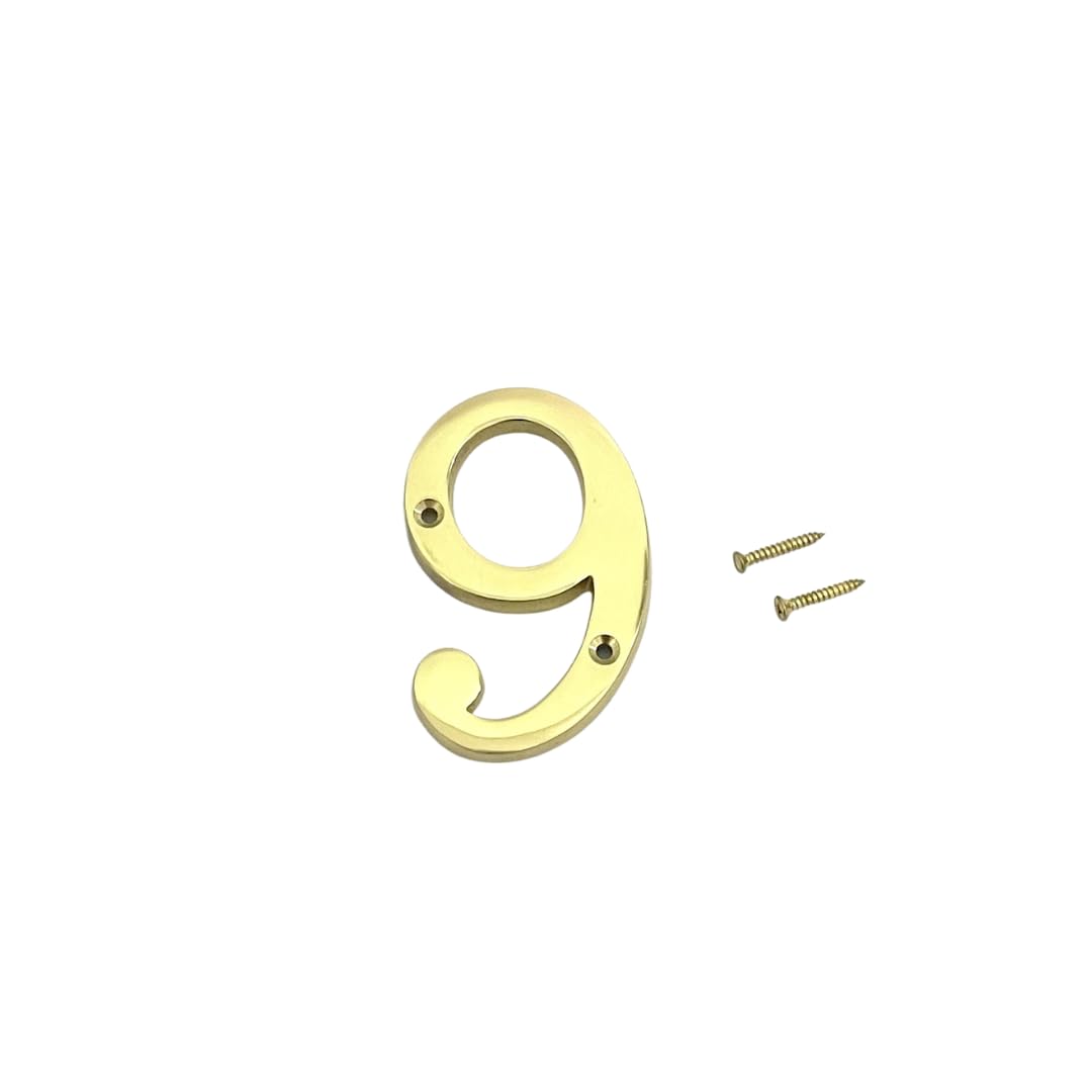 3" House Door Numbers Brass Yellow (Number 2) — Amazon image 6