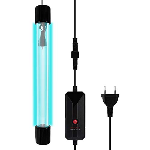 LEDGLE13W UV Lampe Germicide Ultraviolette, Stérilisateur UVC, Lampe Submersible, Stérilisateur Aquarium pour Voiture, Ménage, Réfrigérateur, Toilettes, 220-240V
