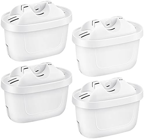 isinlive 4 Pack Wasserfilter Kartuschen Kompatibel mit Brita Maxtra+ Krug, Brita Style, Mavea Elemaris XL Wassertank