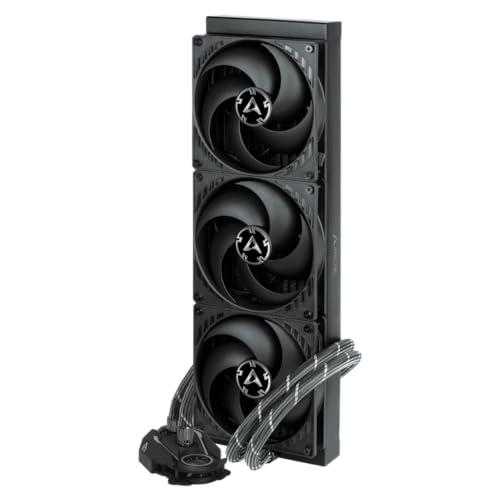 ARCTIC Liquid Freezer III 420 - Water Cooling PC, CPU AIO Water Cooler, Intel & AMD Compatible, efficient PWM-Controlled Pump, Fan: 200-1700 RPM, LGA1851 and LGA1700 Contact Frame - Black