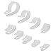 XLX 225pcs 9 Size White Nylon R-Type Cable Clamp Fastener Assortment Kit for (1/8, 3/16, 1/4, 5/16, 3/8, 1/2, 5/8, 3/4, 1) Inch Dia Wire Tube (Plastic Wire Cord Clip Fixer)