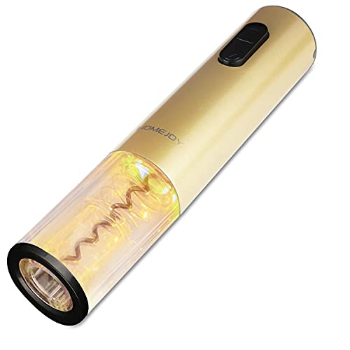 HOMEJOY Electric Wine Opener Rechargeable Automatic Corkscrew Stainless Steel Wine Bottle Openers with Foil Cutter and LED Indicator Light Best Gift for Wine Lovers