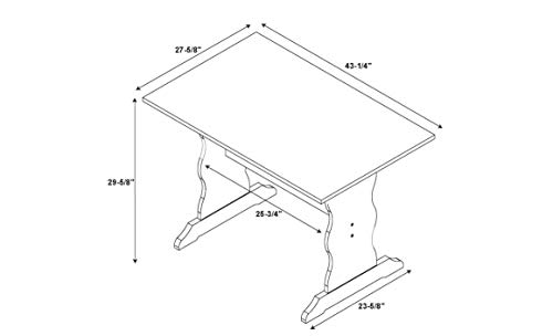 Linon Chelsea Kitchen Nook Table,Brown #TOP2